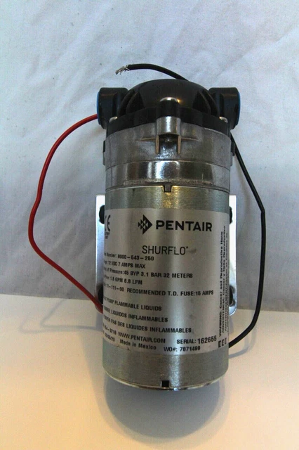 SHURFLO #8000-543-250 (AKA 8009-543-250) 12-Volt Bypass Diaphragm Pump