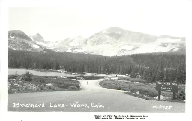 RPPC Postcard M-2435 Brainard Lake, Ward CO Boulder County, Rocky Mt. View Co.