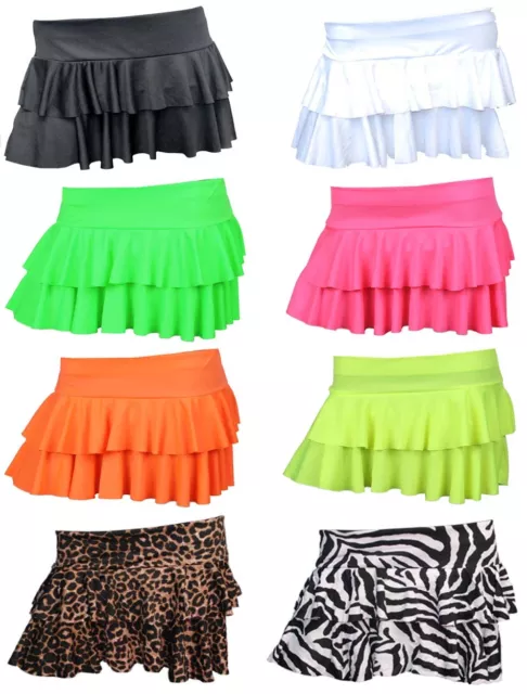 Ladies Girls Neon RARA Mini Short Skirt Dance Club  Women Skirts Sizes S - XXXL