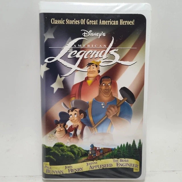 DISNEYS AMERICAN LEGENDS VHS Tape White Clam Shell Case £12.95 ...