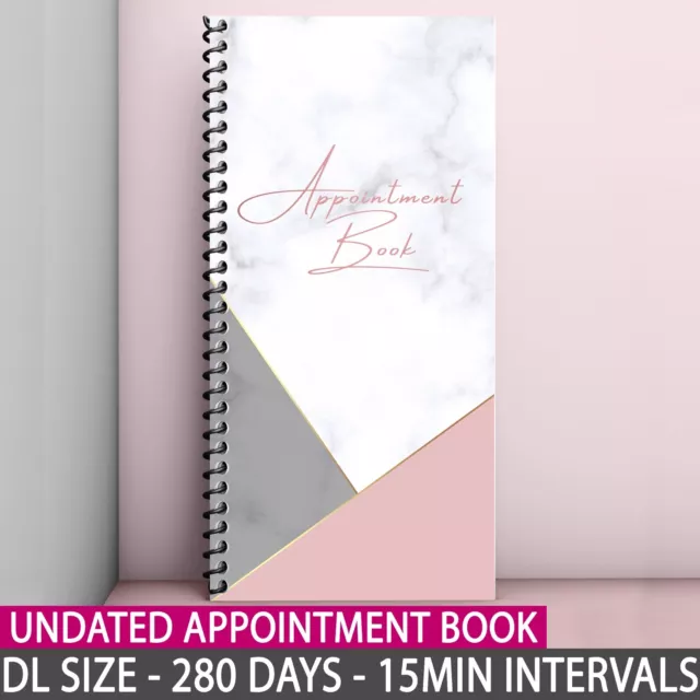 DL Undated Appointment Book Diary Beauty Salon Therapists 2 Columns Nail Massage