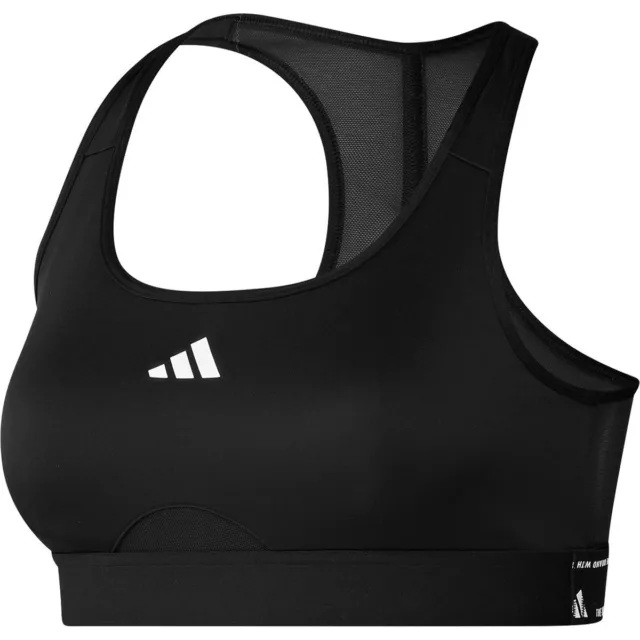 Adidas Women's Powerreact Training Medium Support Sports Bra BLACK L DD-F