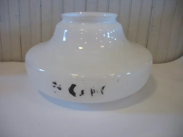 Large Antique 14-1/2" White Glass Schoolhouse Globe Bank Salvage Architectural