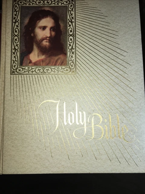Holy Bible Old New Testaments KJV Red Letter Edition 1970 Fireside Christ God