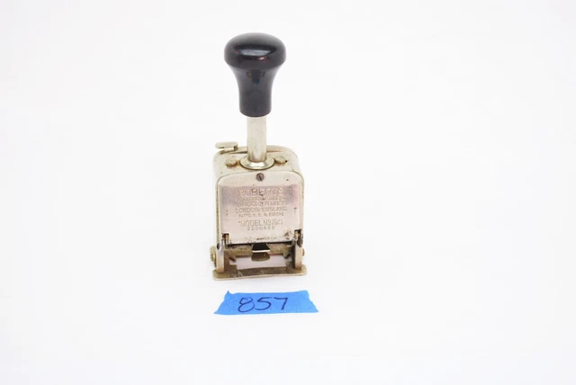 Vintage Roberts Model No 190 Hand Numbering Machine US Government Version