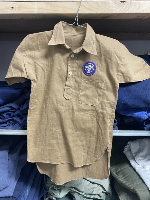 Vintage Boy Scouts Shirt 1940/50s? Home Made Cotton.. Size Small