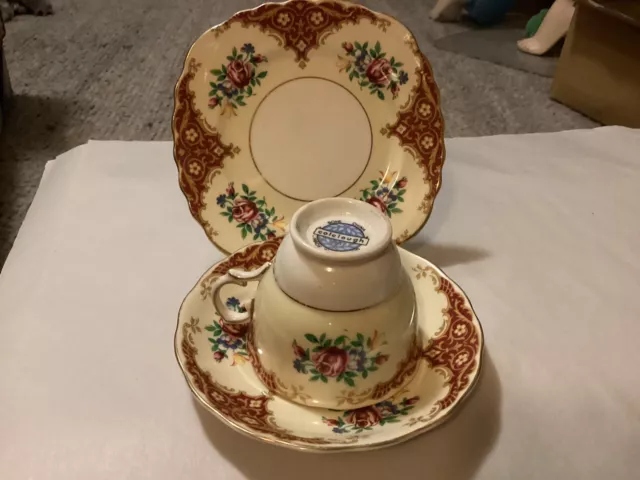 Genuine Vintage COLCLOUGH Trio Cup Saucer Plate Fine China ENGLAND