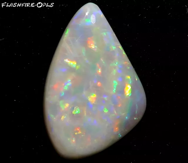 18,5ct .gem Dark Opale Rare Multicolor- Peacockpattern Video Flashfire-Opals