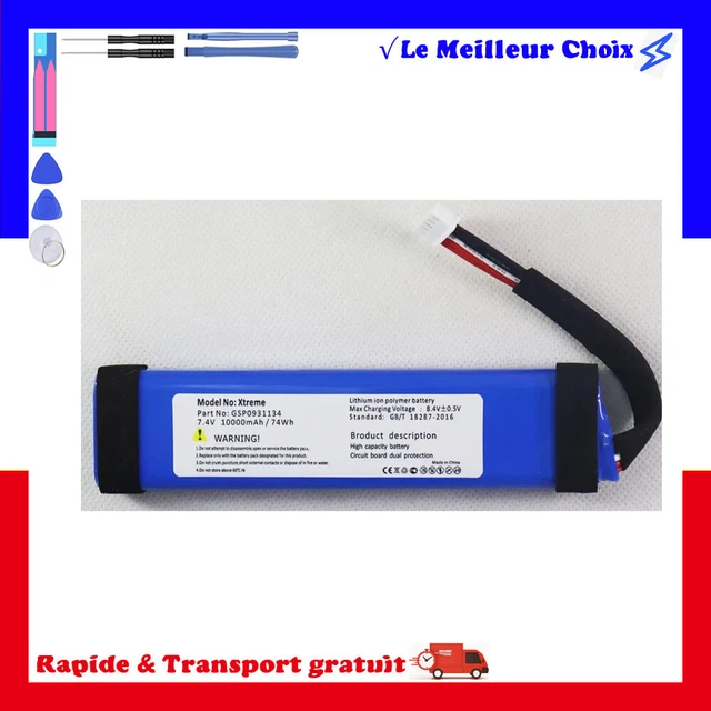 Batterie Replacement JBL Xtreme Special Edition - Li-Po 7.4V 5000mAh - Compatible Enceinte Portable Bleue