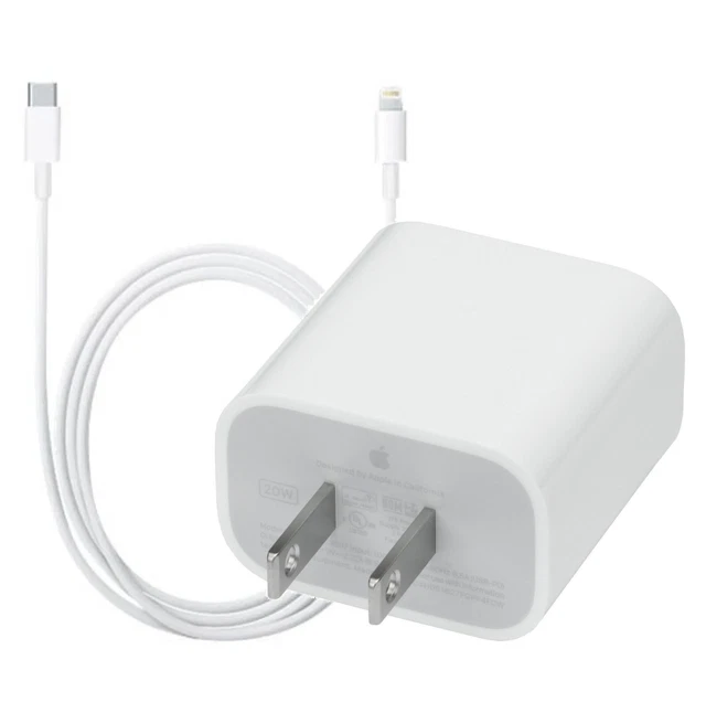 GENUINE USED APPLE 20W USBC Fast Charger Wall Adapter Lightning to