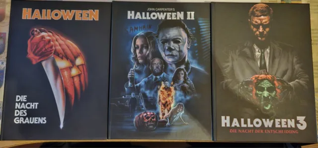 Halloween 1-3 Mediabook (4k UHD+Blu Ray) Neuwertig