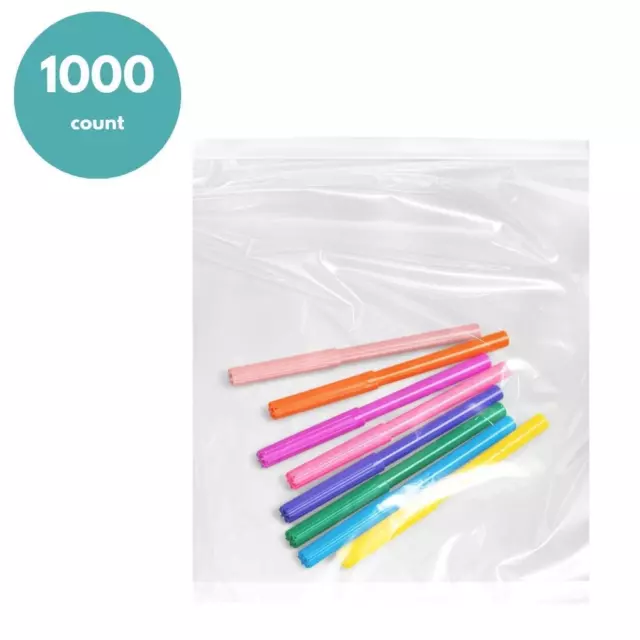 4" x 7" Clear Reclosable Plastic Poly Zipper Bags 2 Mil Zip Lock Bag 1000 Pack