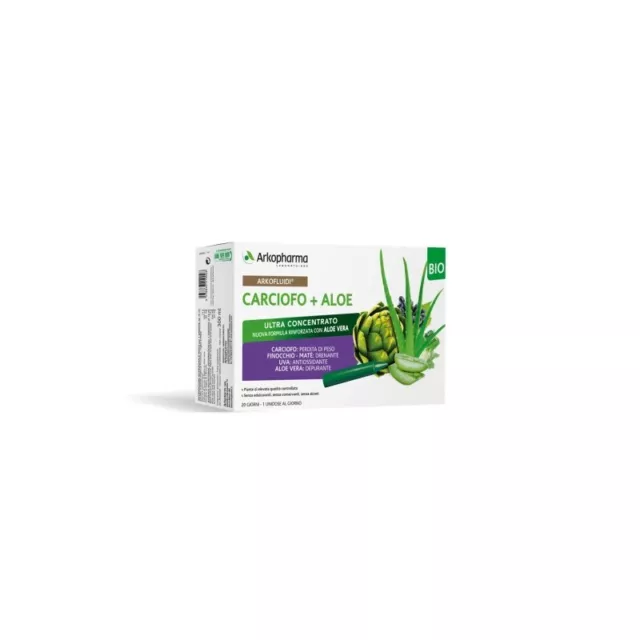 ARKOPHARMA Arkofluids artichoke+aloe - Digestive health supplement 20 vials