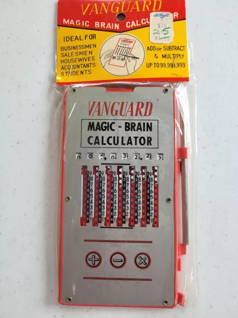 VINTAGE MAGIC BRAIN Pocket Calculator W/Stylus, Made in Hong Kong £23.68 -  PicClick UK