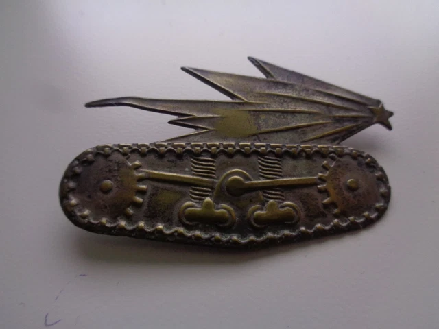 Insigne Original WW2 1940 - 504° RCC A - Régiment De Chars De Combat Alpin - Très Bon état