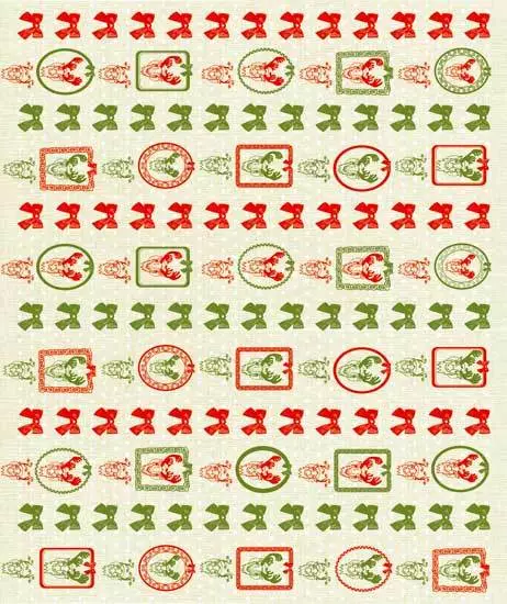 3er Pack DecoPatch Papier Nr 608 rot grün Schleifen Muster Design Bastelpapier