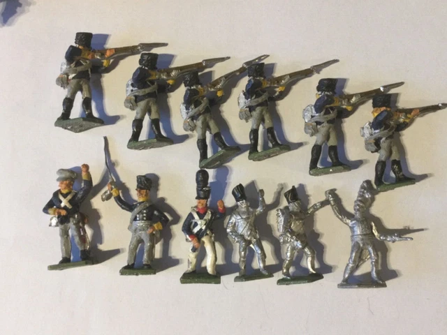 6 Figurines Commandement Infanterie Portugaise Napoléonienne 28mm Non Peintes - Wargame Black Powder