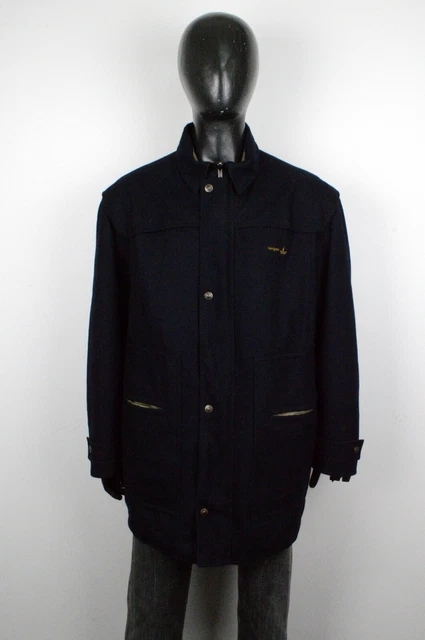 Cappotto Navigare Uomo Taglia 2XL Parka Double Face Giubbotto Giacca Lana Jacket