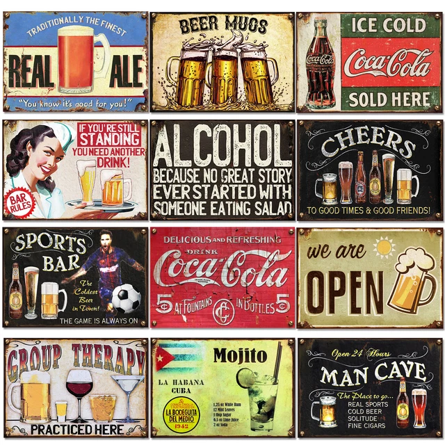 Blechschild 'The Making Of The Perfect Martini' 20x30cm - Retro Bar Dekoration