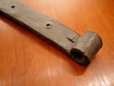 Nice French 18th-19th antique Wrought Iron Pintle Hinge probably shutters 14" 3