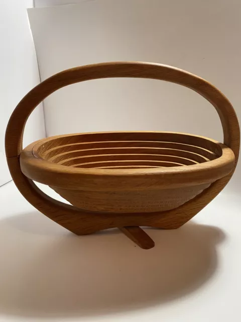 Collapsible Basket  folds into a Trivet Signed Folding Basket