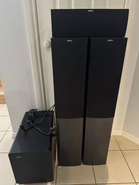 Jamo S506 Floorstanding Speakers, S500CEN Centre And Sub 250 Subwoofer