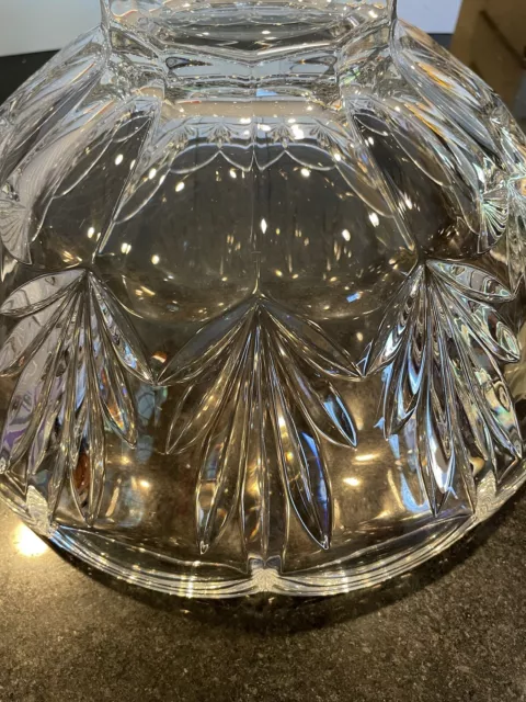 Waterford Crystal Marquis FINLEY BOWL 13" Scalloped Edge Fan Cut Tulip Bowl #1 3