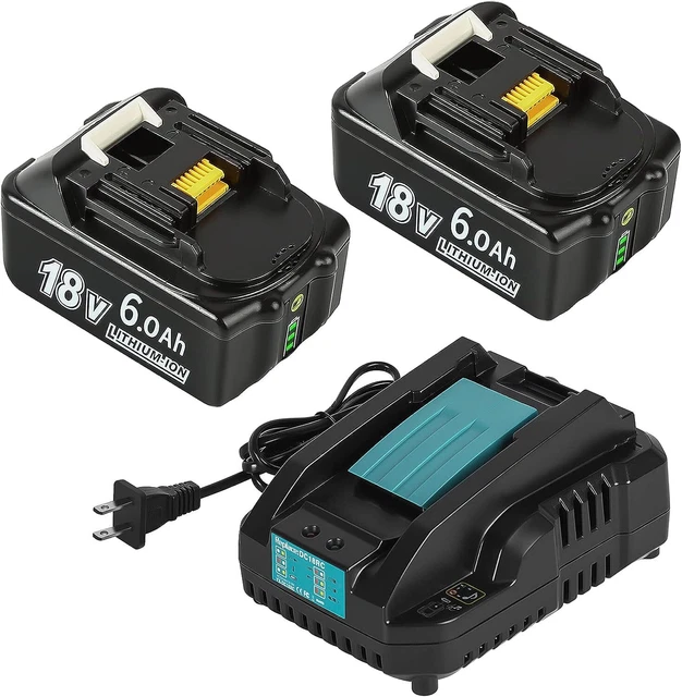 2 Batterie 18V 6.0Ah Per Makita LXT BL1860B BL1850 BL1830 – Ricarica Rapida, 5 Anni Garanzia - Foto 2