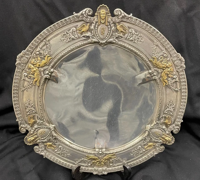 Magnificent Silver & 18 Kt Gold, Hans Brassler And Eleder-Hickok Co Plate, 1936
