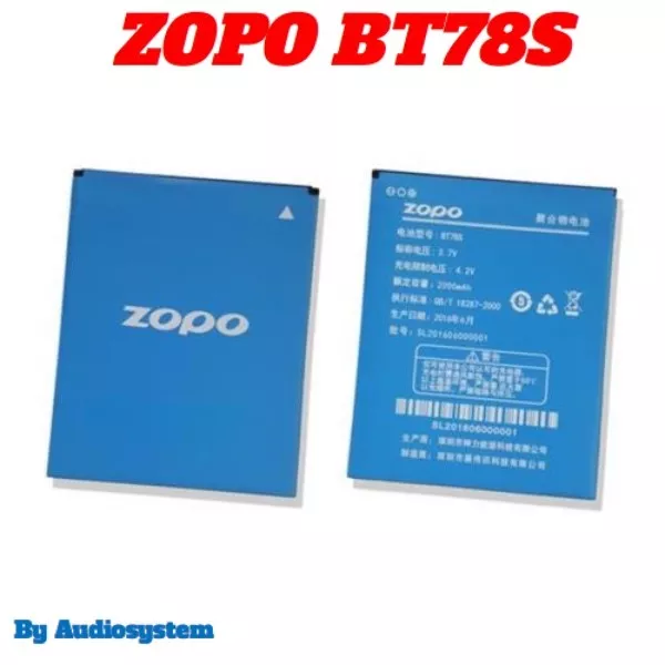 Batteria Originale Zopo Zp980 Zp980+ C2 C3 2A Bt78S Bt78H Komu K5 9515 2000Mah