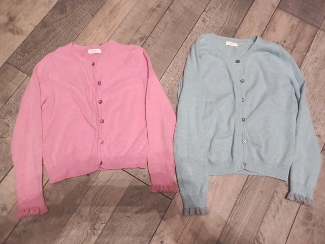 Pacchetto cardigan ragazze Next rosa e verde età 6 anni autunno inverno