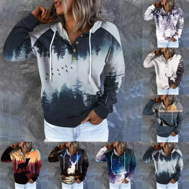 Women Hoodie Sweatshirt Coat Womens Christmas Sweatshirts Long Sleeve Solid