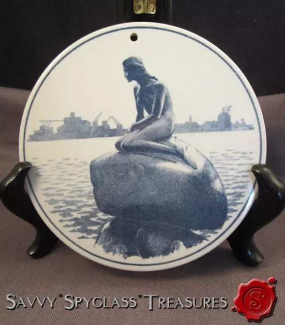 Royal Copenhagen Den Lille Havfrue Little Mermaid Fajance Round Tile Trivet