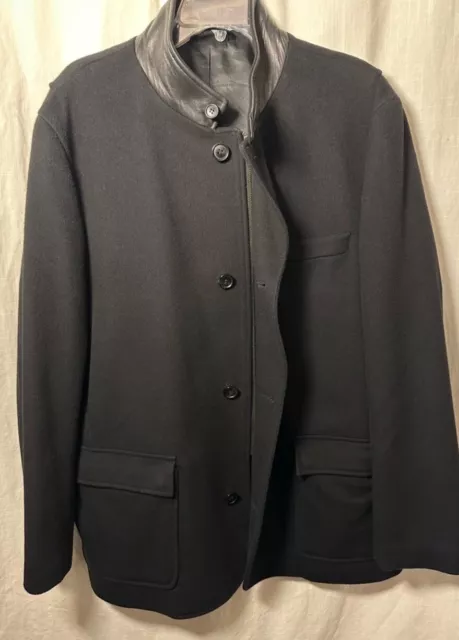 LORO PIANA JACKET Mens 44 Storm System Pure Wool Black Coat $325.00 ...