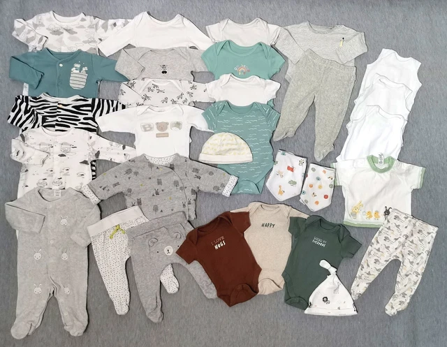NEWBORN - 0-3 MONTHS UNISEX NEUTRAL CLOTHES BUNDLE /girl/boy (7.)