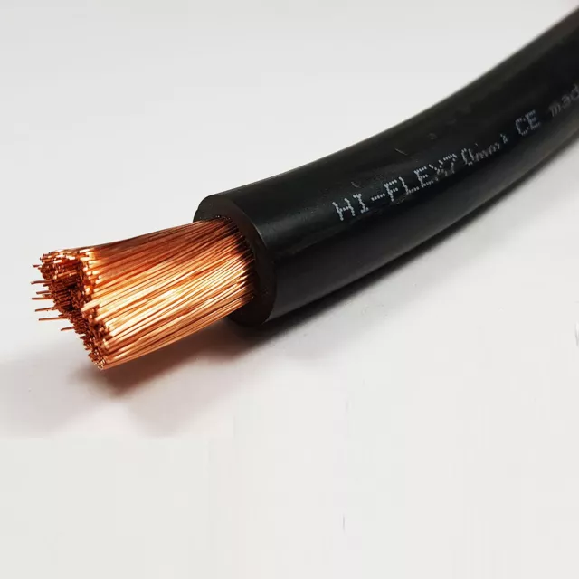 70mm2 Black Flexible PVC Battery Welding Cable 485 A Amps 1M 1 M Length Car Auto
