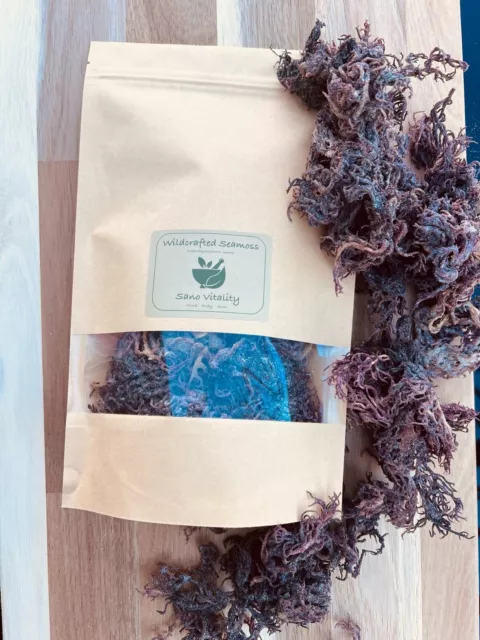 Purple Sea Moss 100g (Irish Moss), 100% Organic Dr Sebi,  Wildcrafted In Grenada