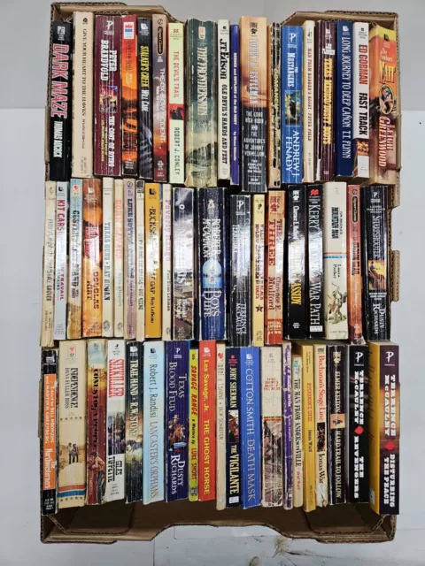 Lot Of 58 Western Paperbacks  Various Authors