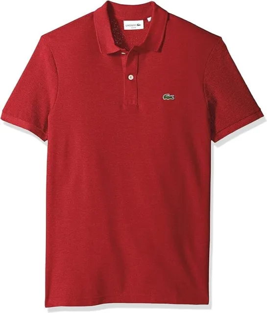 Lacoste Men's Classic Pique Slim Fit Short Sleeve Polo Shirt, Red, Size 4XL