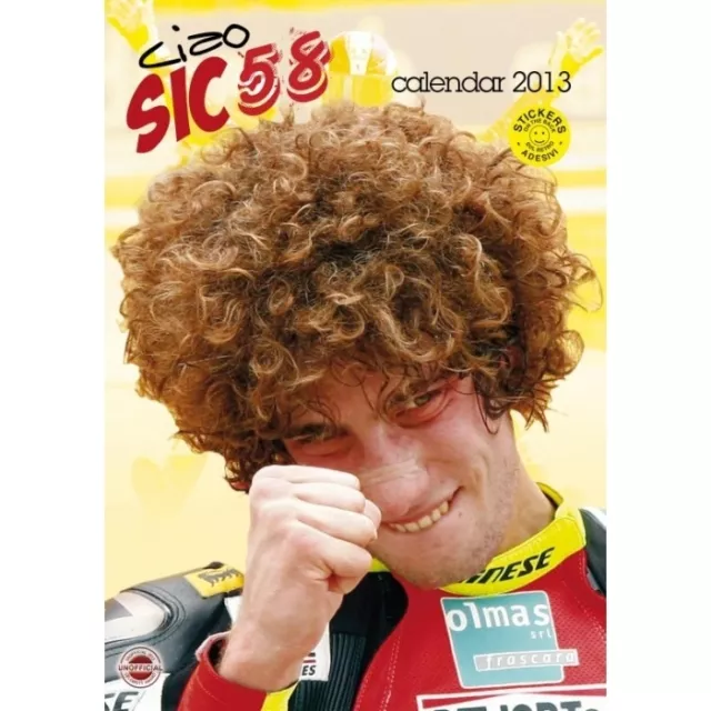 CALENDARIO 2013 MARCO SIMONCELLI SIC + 12 Adesivi