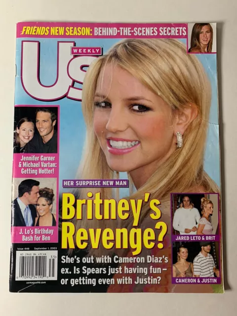 Britney Spears Magazine Cover US Weekly J-Lo Ben Affleck September 1, 2003