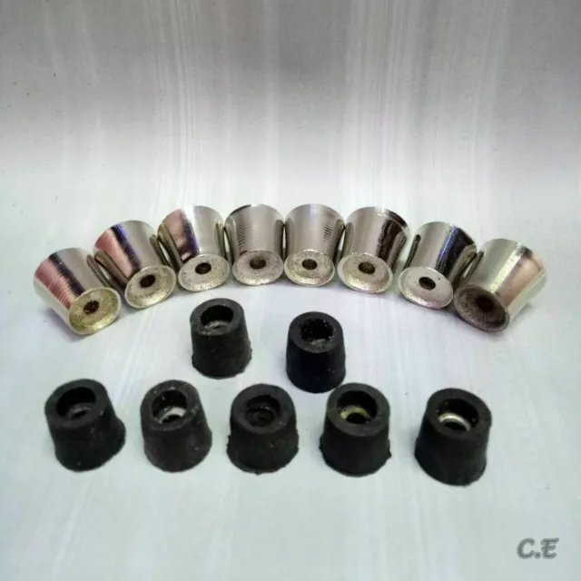 Lotto Di 10 Ottone Massiccio SPARE TIP Per Bastone da Passeggio/Bastone Parte