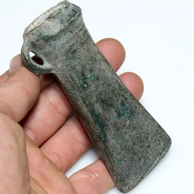 Ancient Greek Bronze age socketed and looped axe head circa 2500-1500 BC