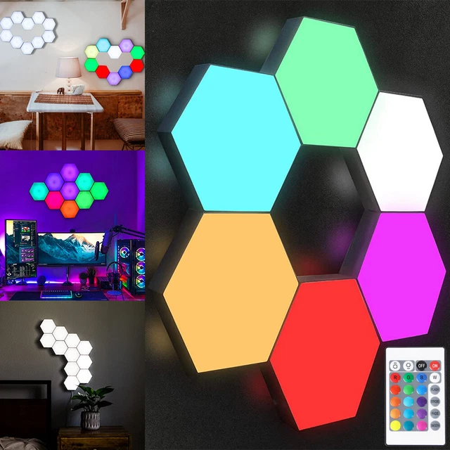 RGB HEXAGON LED Wall Lights Gaming Smart Modular Lamp Party