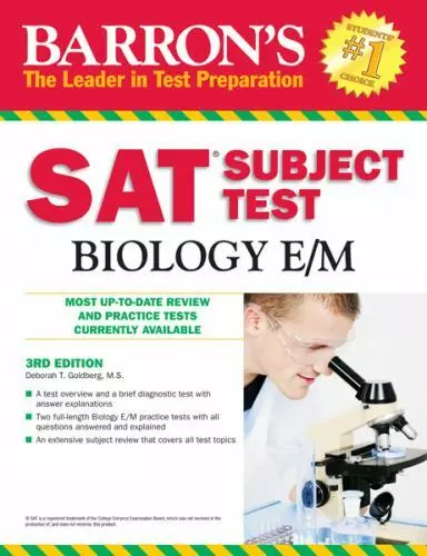 Barron's SAT Subject Test: Biology E/M; Barron's- paperback, 0764146149, MS, new