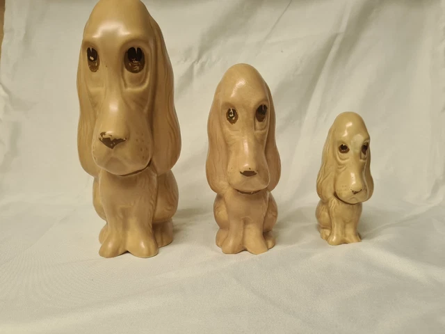 Set of 3 Vintage Sylvac "Sad Dogs" by Stephen Czarnota.
