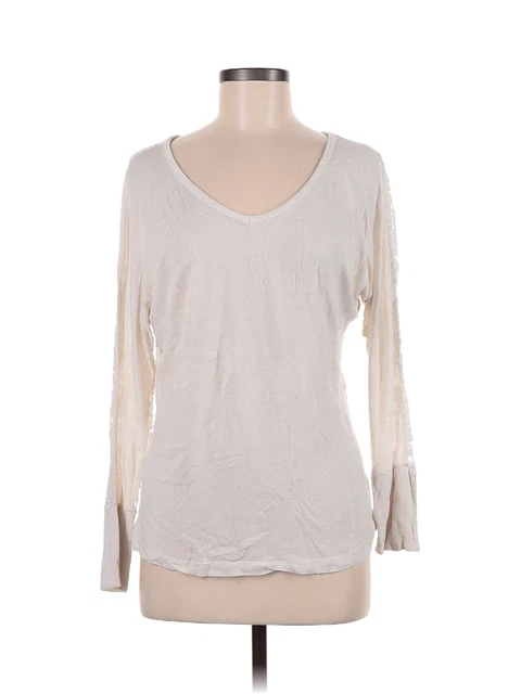 American Rag Cie Women Ivory Long Sleeve Top M