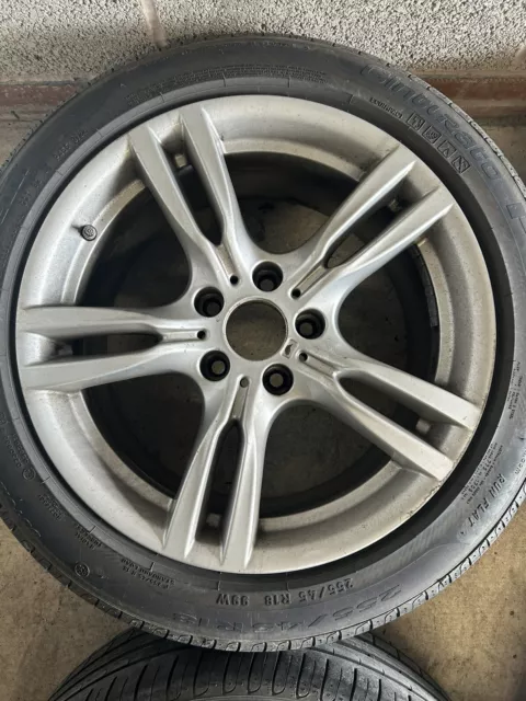 18" Genuine Bmw 3 Series M Sport Alloy Wheels Tyres Alloys 5X120