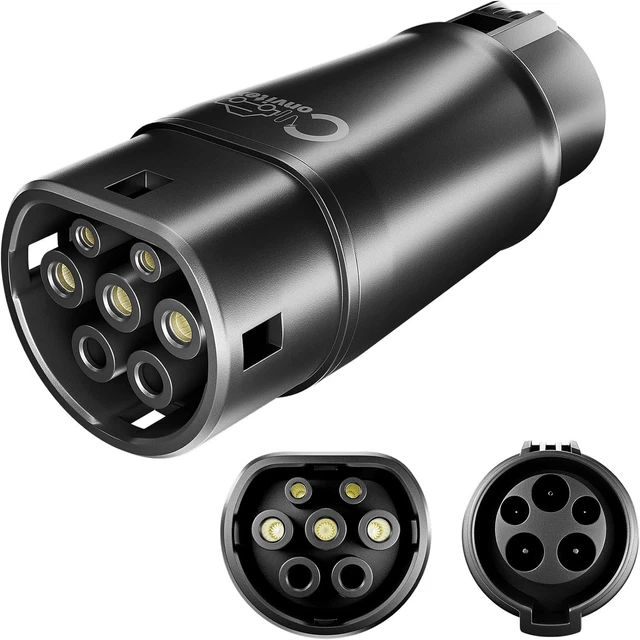 CONVITEX EV CHARGER Adapter Type 1 to Type 2, SAE J1772 to IEC62196 EV ...