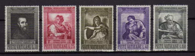 12066 VATICANO 1964  MNH Michelangelo 5v